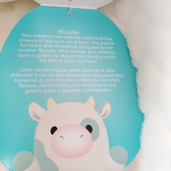 BNWT Belana the Cow Easter Squishmallow Hugmees 14 Inch - Picture 5 of 7